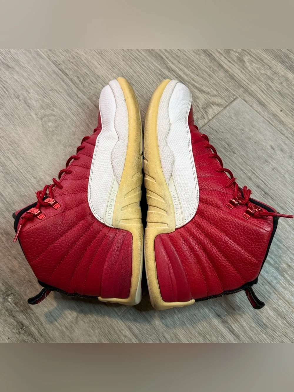 Nike Air Jordan 12 Retro Shoes Men’s 10.5 Gym Red White Sneakers 130690-600